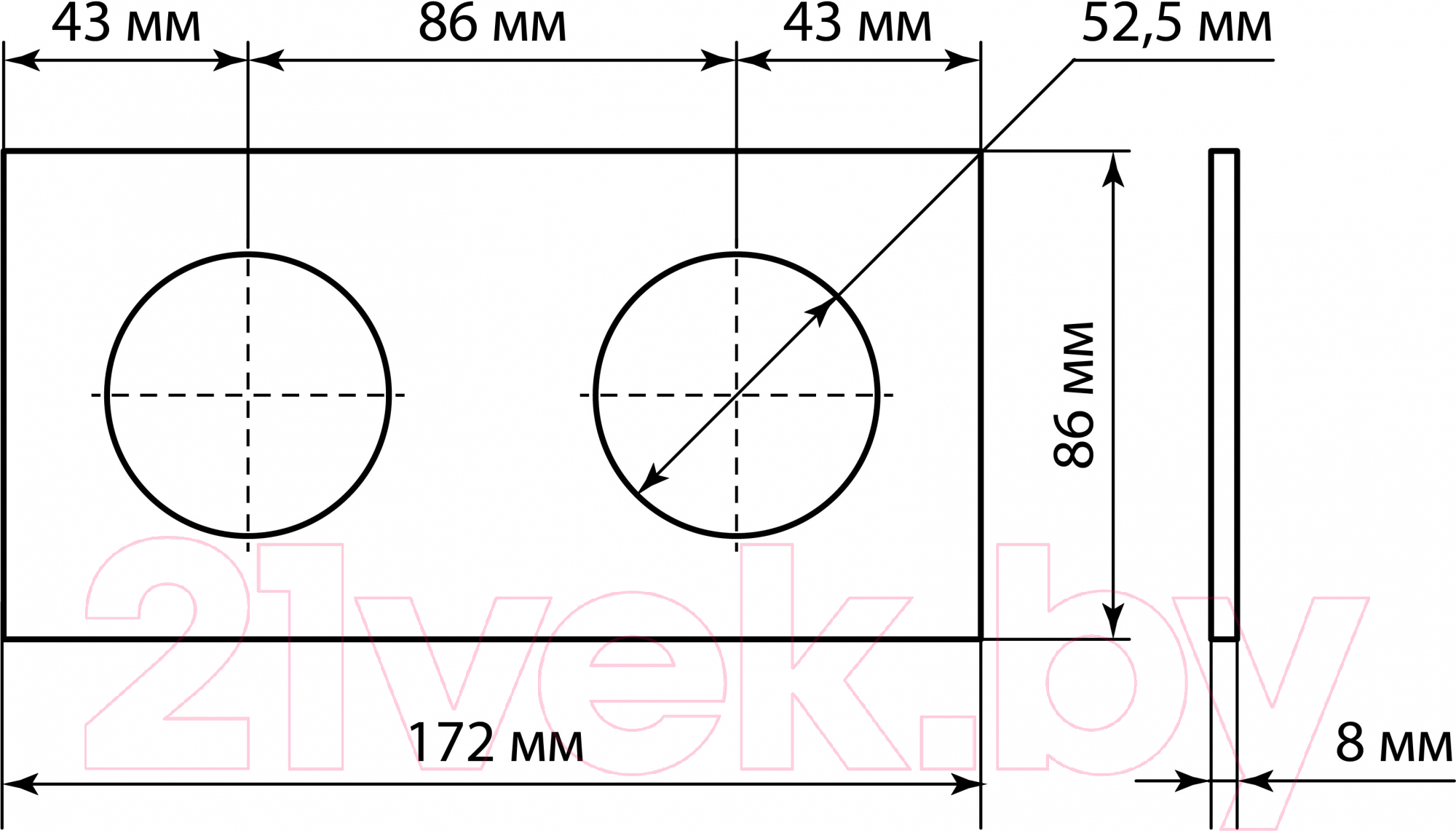 Рамка для выключателя TDM SQ1819-0403