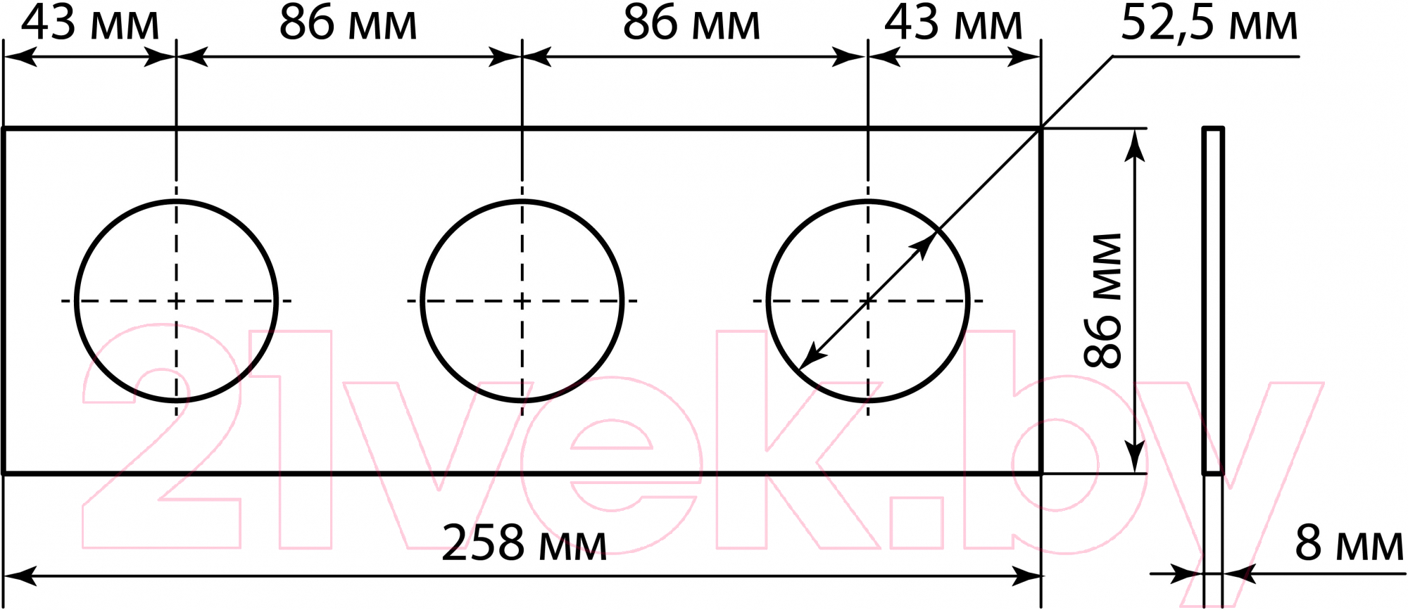 Рамка для выключателя TDM SQ1819-0257