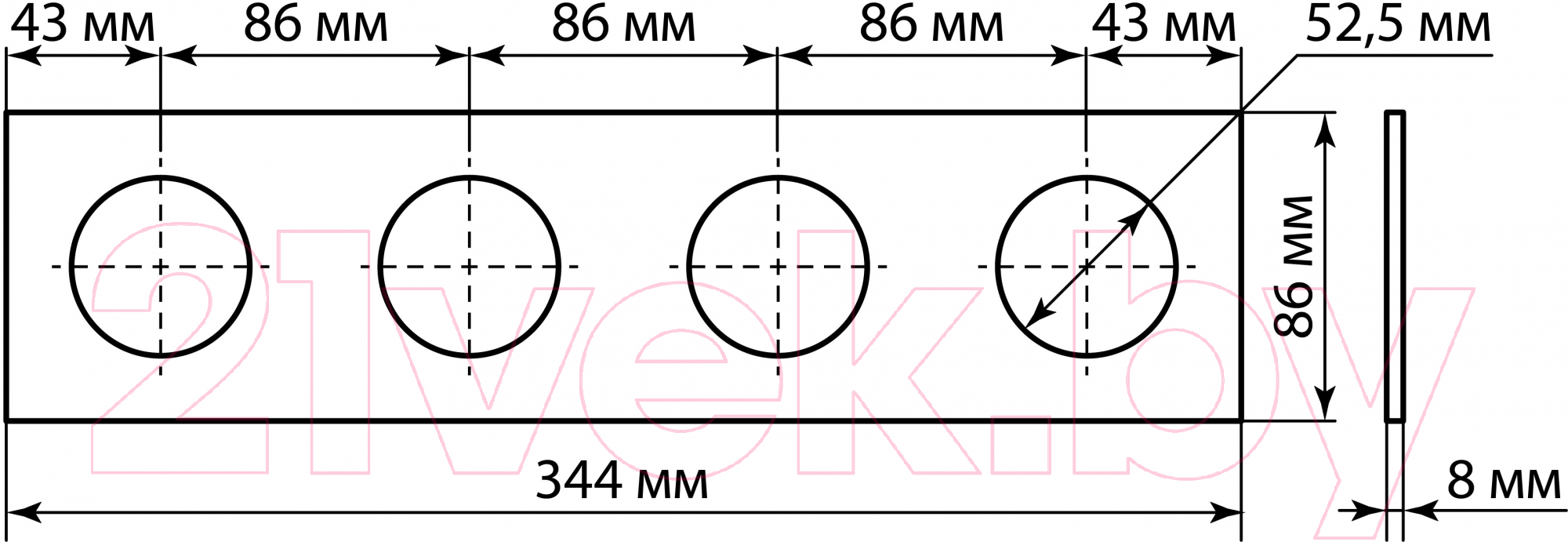 Рамка для выключателя TDM SQ1819-0258