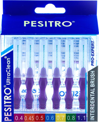 Ершики межзубные Pesitro 1.1мм (6шт, фиолетовый)