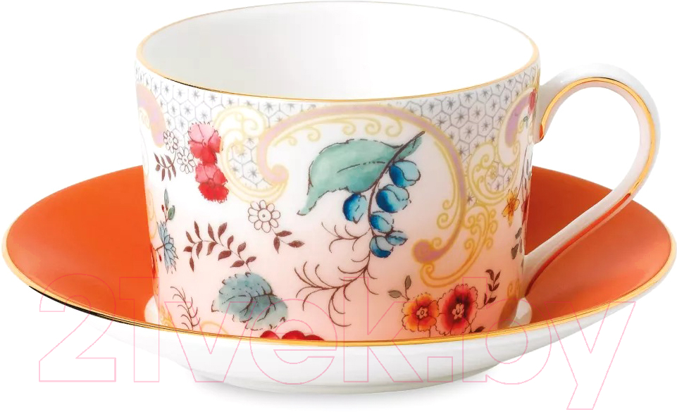 Чашка с блюдцем Wedgwood Вандерласт Цветы / WGW-40032680