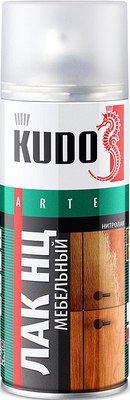 Лак Kudo НЦ мебельный матовый / KU-9009 (520мл) - 
