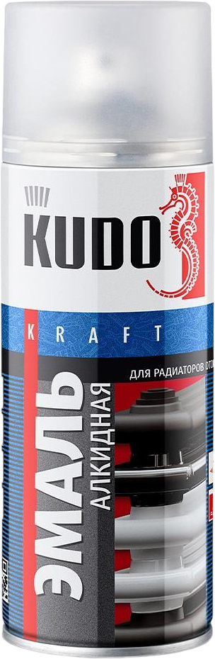 Эмаль Kudo Для радиаторов / KU-5102 (520мл, белый матовый)