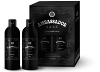 Набор косметики для тела и волос Q.P. Ambassador Dark Шампунь-кондиционер+Гель для душа (250мл+250мл) - 