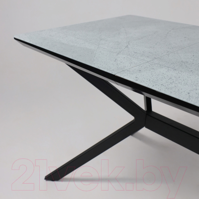 Обеденный стол Аврора Дели Фотопечать 120x151.5x80 (мрамор №12/черный)