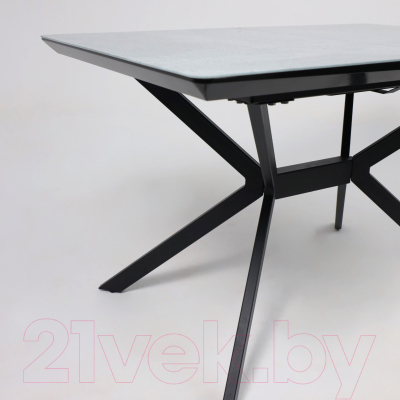 Обеденный стол Аврора Дели Фотопечать 120x151.5x80 (мрамор №12/черный)