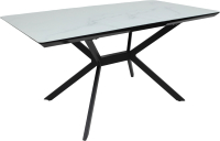 Обеденный стол Аврора Дели Фотопечать 120x151.5x80 (мрамор №2/черный) - 