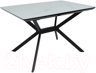 Обеденный стол Аврора Дели Фотопечать 120x151.5x80 (мрамор №2/черный)