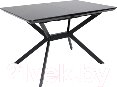Обеденный стол Аврора Дели Фотопечать 120x151.5x80 (мрамор №9/черный)
