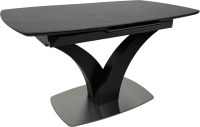 Обеденный стол Аврора Нотр Дам Moderne 140-180x85 керамика (черный Greys Black/черный матовый) - 