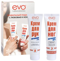 Набор косметики для тела EVO laboratoires Крем для ног+Крем для рук (2x100мл) - 