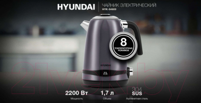 Электрочайник Hyundai HYK-S4800 (фиолетовый/черный)