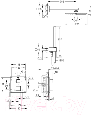 Душевая система GROHE Grohtherm Cube 34741000