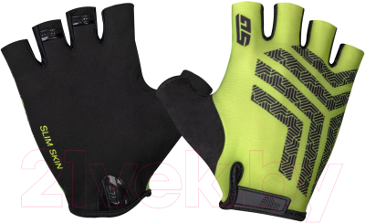 Велоперчатки STG Slim Skin/Х112292-L (L, зеленый/черный)