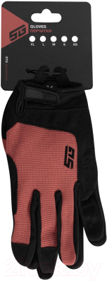Велоперчатки STG Fit Skin/Х108500-S (S, красный/черный)