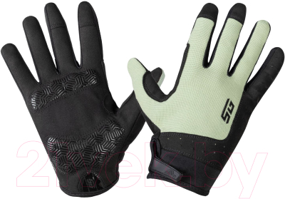 Велоперчатки STG Fit Skin / Х108505-M (M, зеленый/черный)