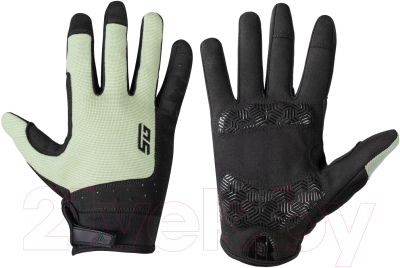 Велоперчатки STG Fit Skin / Х108506-L (L, зеленый/черный)
