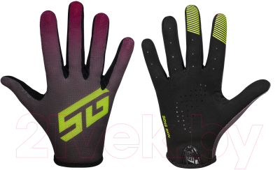 Велоперчатки STG Sens Skin / Х108516-S (S, черный/бордовый)