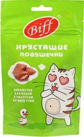 Лакомство для кошек TiTBiT Biff Хрустящие подушечки с паштетом из утки / 26670 (60г) - 