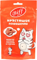 Лакомство для кошек TiTBiT Biff Хрустящие подушечки с паштетом из телятины / 26687 (60г) - 