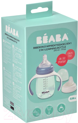 Изображение товара Поильник Beaba 2 In 1 Learning Cup 913477 (210мл, Windy Blue)
