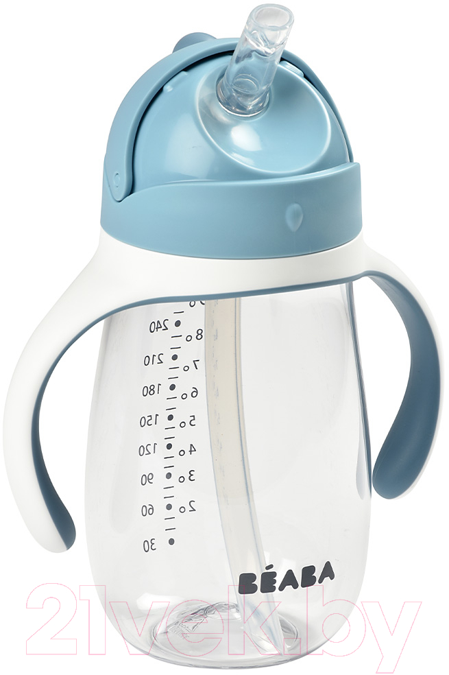 Поильник Beaba Straw Cup 913479 (300мл, Windy Blue)