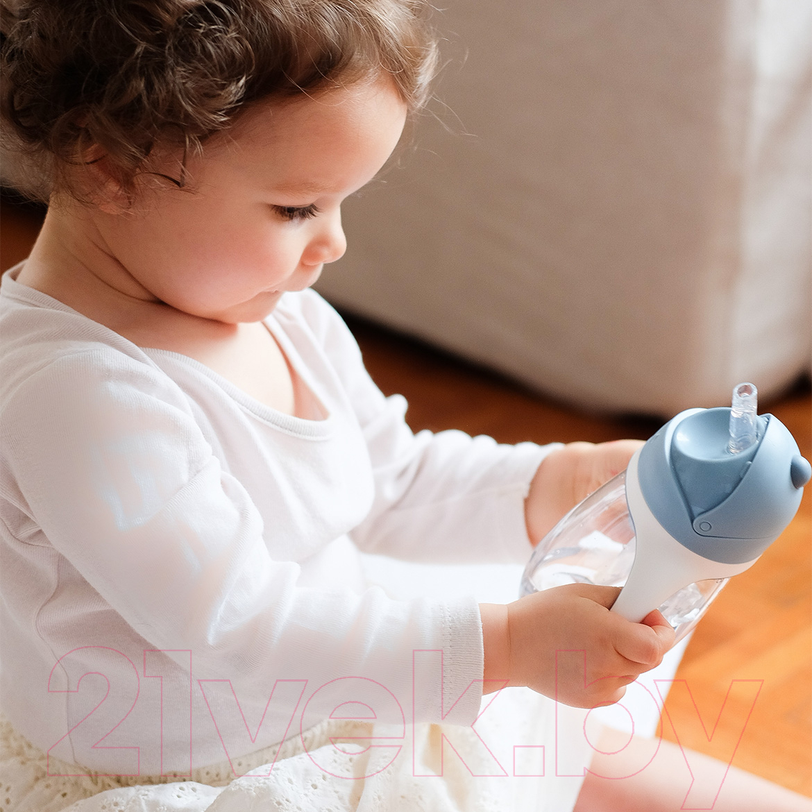 Поильник Beaba Straw Cup 913479 (300мл, Windy Blue) — фото 6
