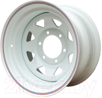 Штампованный диск ORW Nissan/Toyota 17x8" 6x139.7мм DIA 110мм ET -25мм (White)