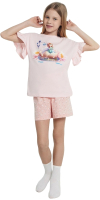 Пижама детская Mark Formelle 567744 (р.110-56, розовое облако/цветочки на розовом) - 