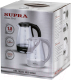 Миниатюра изображения товара Электрочайник Supra KES-1855G (черный/прозрачный)