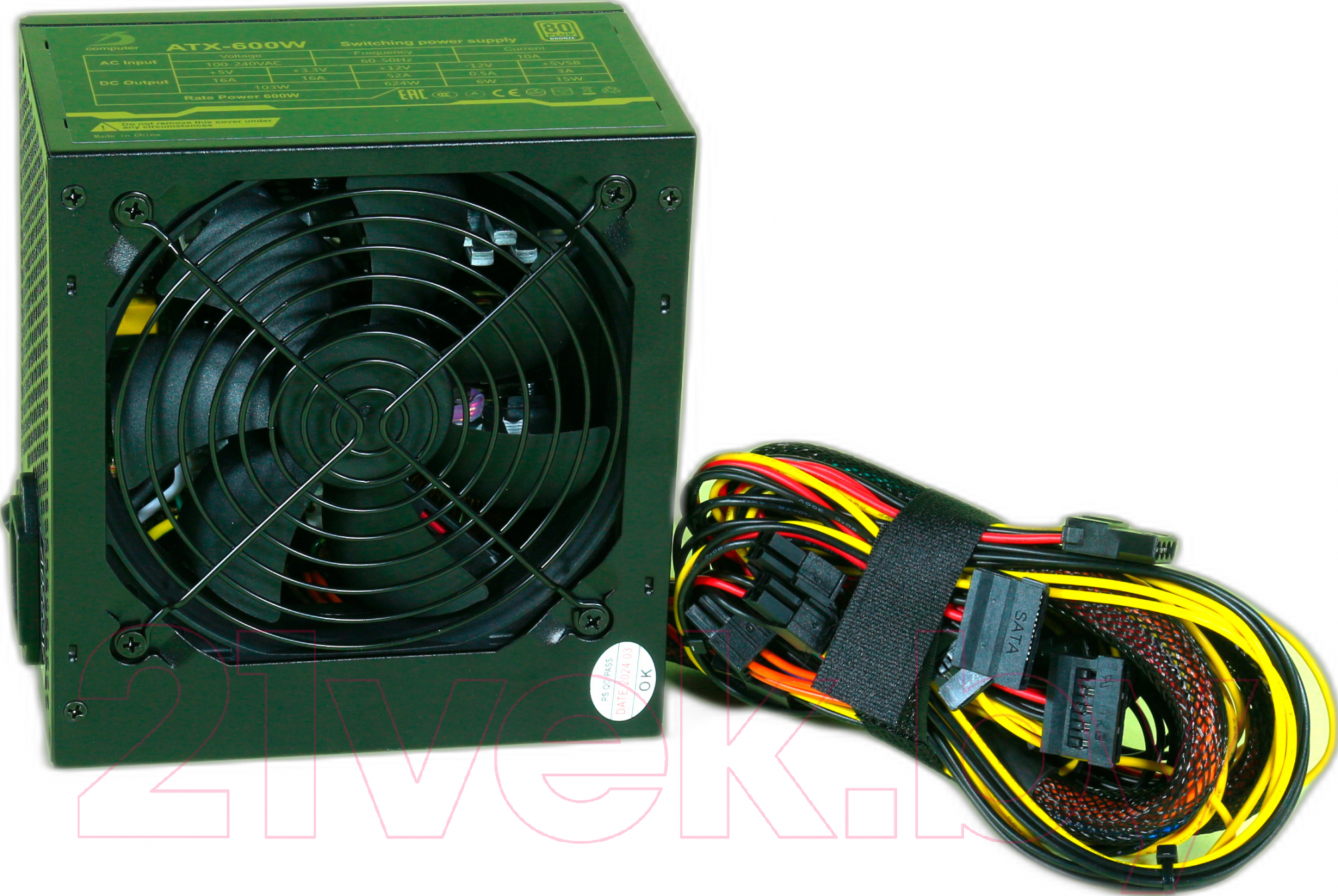 Блок питания для компьютера D-computer ATX 600W