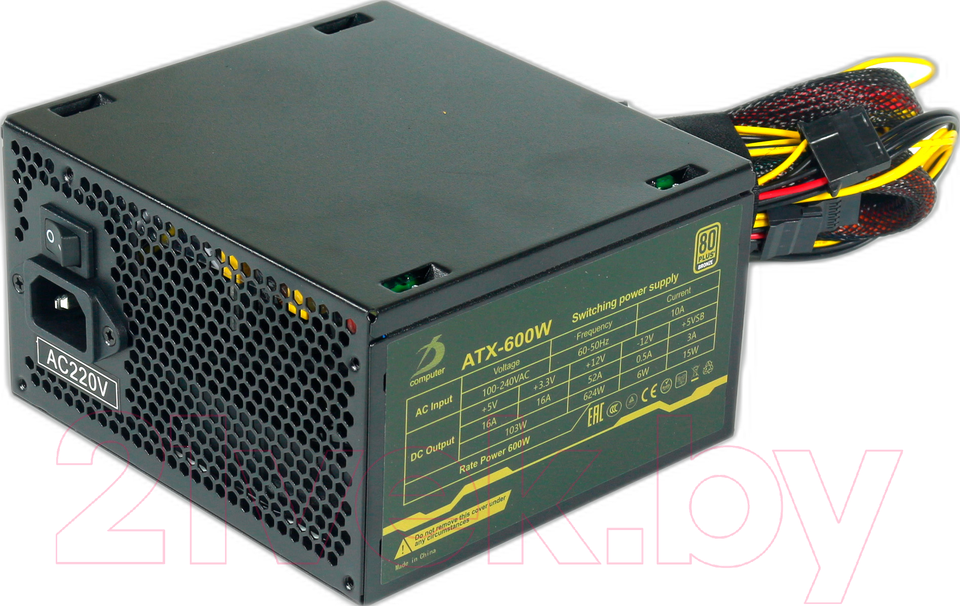 Блок питания для компьютера D-computer ATX 600W