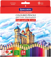 Набор цветных карандашей Brauberg Академия / 181866 (24цв) - 