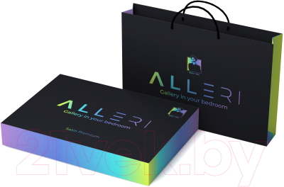 Комплект постельного белья Alleri Сатин Premium 2сп с евро max простыней / СП-280