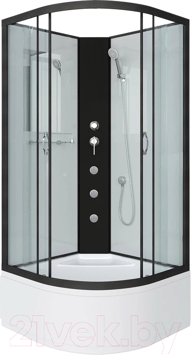 Душевая кабина Niagara NG-6709-14BKG 100x100x200 (прозрачное стекло/черный)