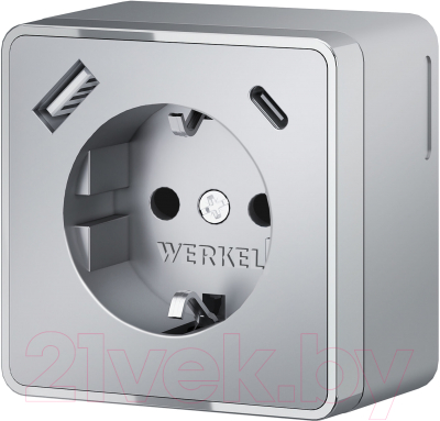 Розетка Werkel Gallant W5071706 (серебро)