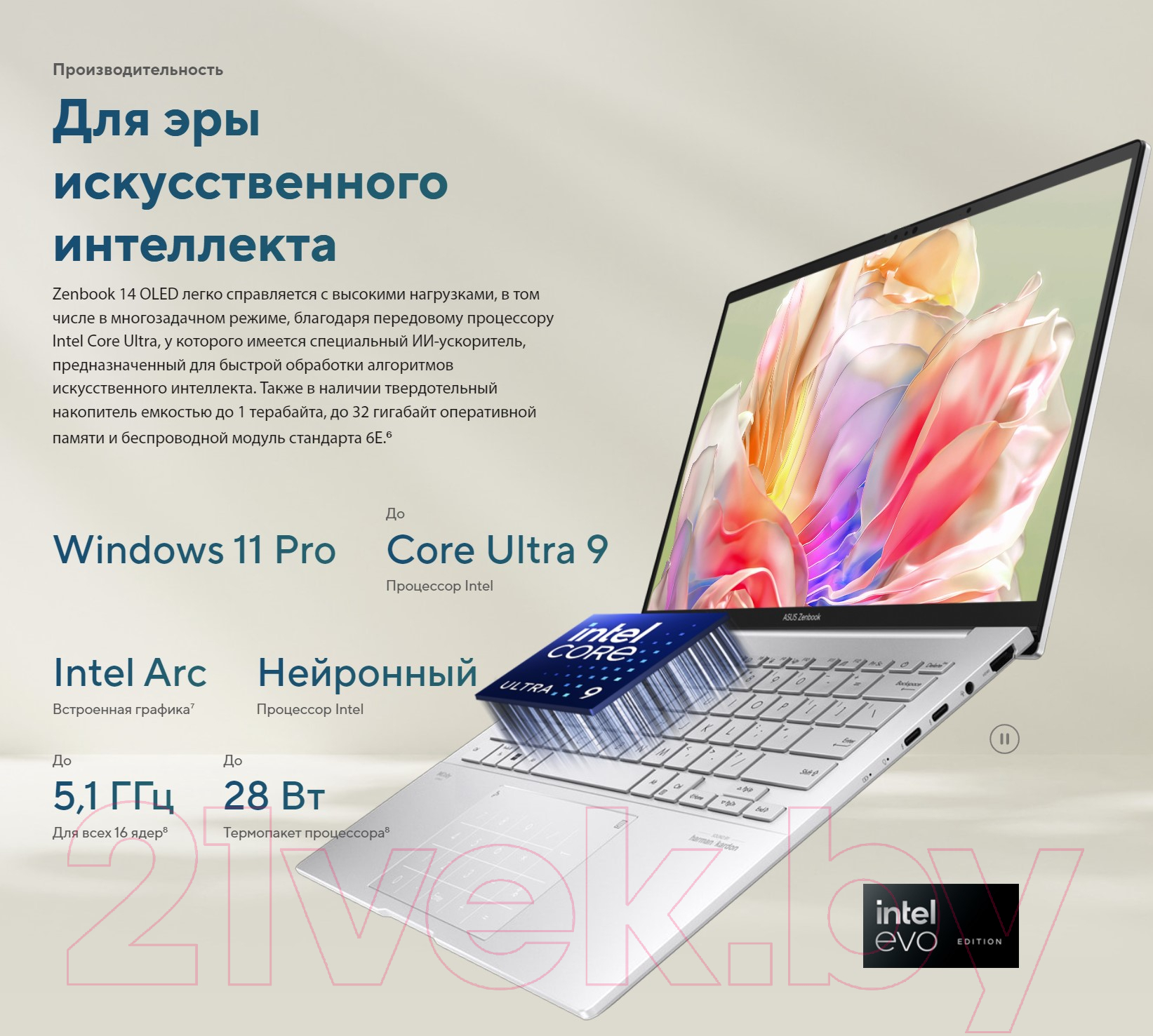 Ноутбук Asus Zenbook 14 OLED UX3405MA-QD437