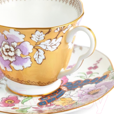 Чашка с блюдцем Wedgwood Бабочки и цветы / WGW-5C107800045
