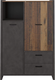 Шкаф Black Red White Kristoff REG2D2S/130 (матера/старый стиль) - 
