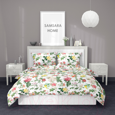 Простыня Samsara Home Английская роза 1.5сп Сат150ПрЦ-1