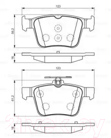 

Тормозные колодки Bosch, 0986494658
