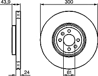 Тормозной диск Bosch 0986479209 - 