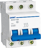 

Выключатель автоматический Chint, DZ47-60 3P 20A 4.5kA D / 187993