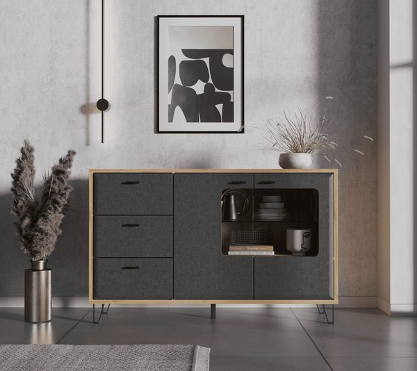 Тумба Black Red White Grace KOM2W3S (дуб наварра)