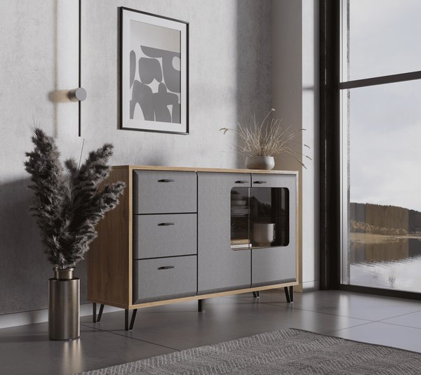 Тумба Black Red White Grace KOM2W3S (дуб наварра)