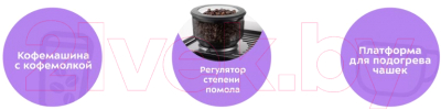 Изображение товара Кофеварка эспрессо Kitfort КТ-789 (серебристый)