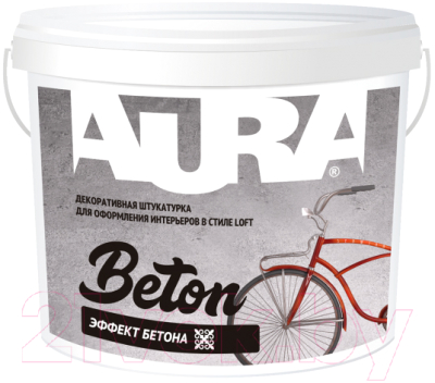 Штукатурка декоративная Aura Dekor Beton (16кг, серый)