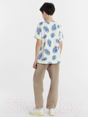 Изображение товара Футболка детская Mark Formelle 113421 (р.116-60, пальмовые листья на молочном)