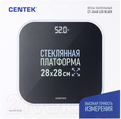 Напольные весы электронные Centek CT-2440 (черный)