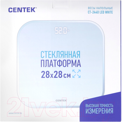Напольные весы электронные Centek CT-2440 (белый)